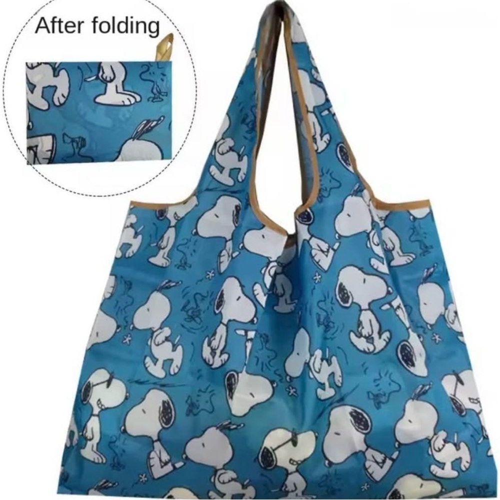 Snoopy blue Foldable Tote / shopping Bag